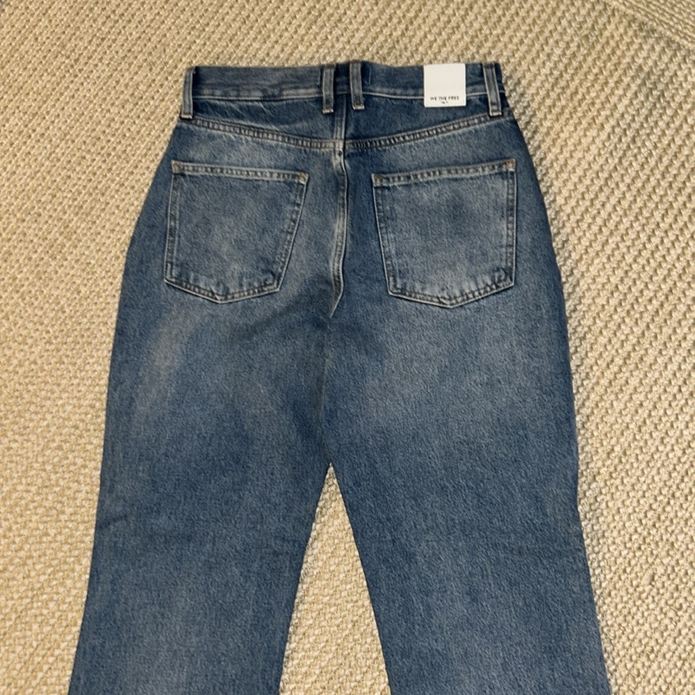 Free People High Waist Denim Shaggy Jeans Sz 27 - Picture 9 of 13
